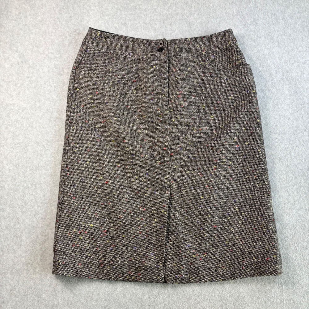 Talbots Petites Tweed Career‎ Wear Wool Blend Lined Pencil Skirt Size 12